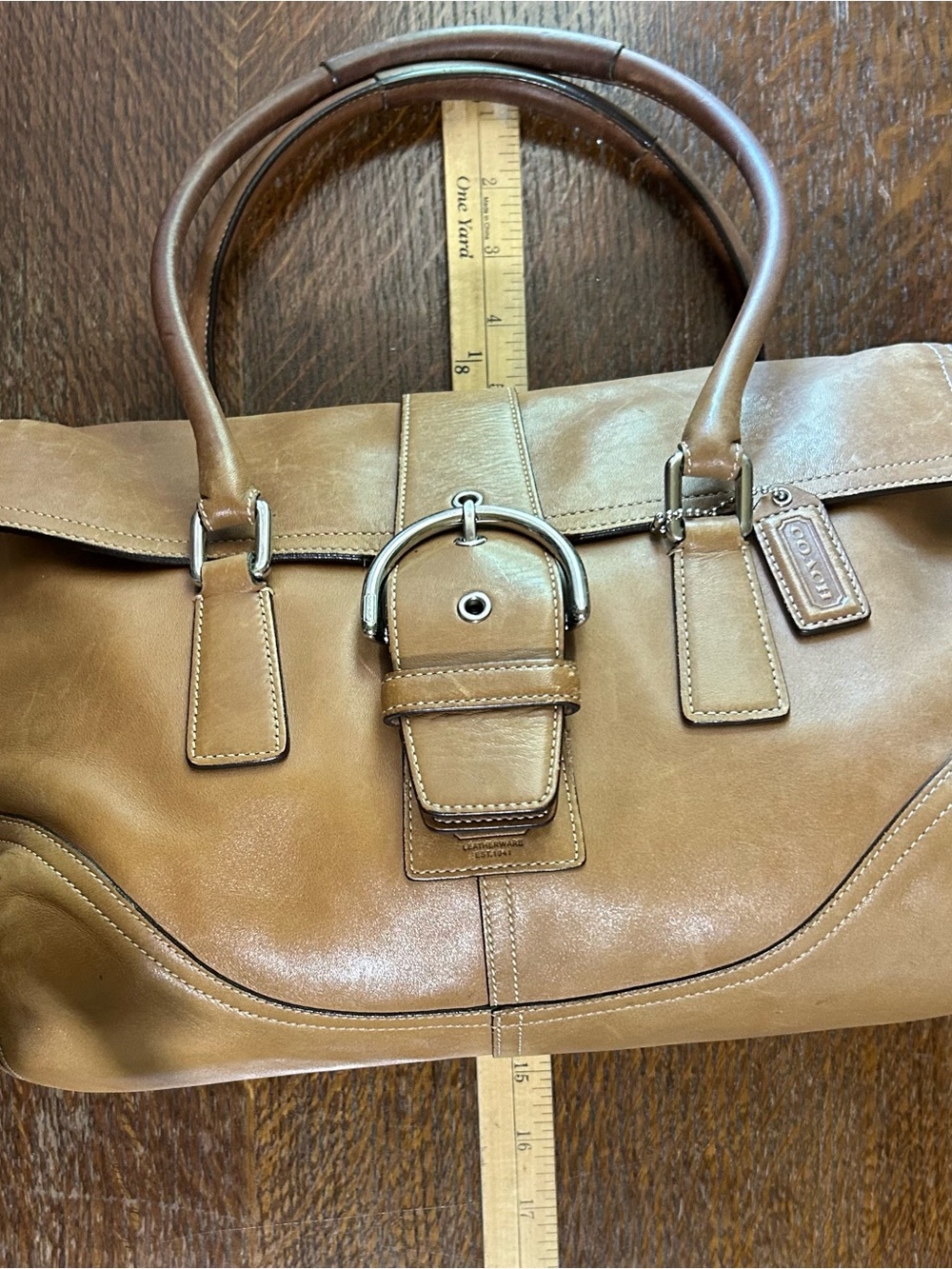 Coach Tan Leather F04S-9550 SoHo Beautiful Satchel Shoulder Bag - Picture 5 of 7